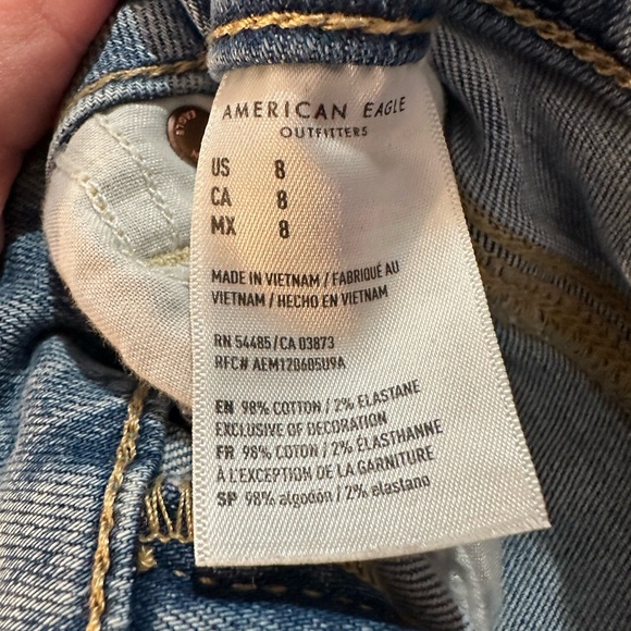 🌸3 for $30🌸 American Eagle Outfitters Light Blue Distressed Jean Shorts - Picture 6 of 7